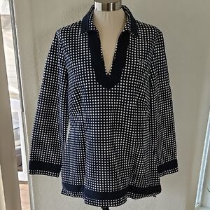 Vineyard Vines Navy and White Women's Jacket